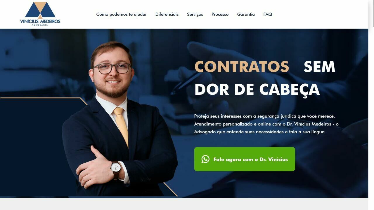 Imagem do projeto - Vinicius Medeiros Advogado